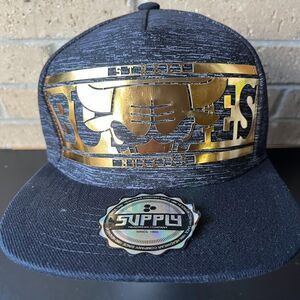 Street Bullies Cotton Charcoal Flat Brim Hat Chicago Bulls Snapback Adjustable